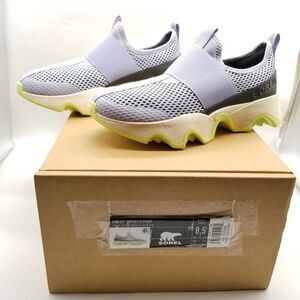 SOREL Kinetic Impact II Strap Women's Slip-On Sneaker Sz 8.5 Lilac Yellow Low